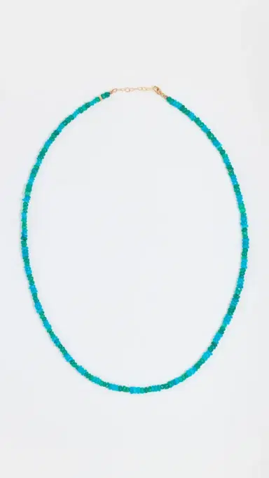 JIA JIA 14k Mini Blue Green Stripe Opal Necklace | Thumbnail 2