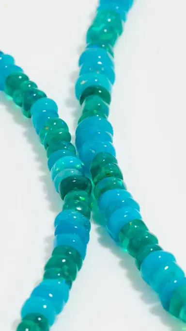JIA JIA 14k Mini Blue Green Stripe Opal Necklace | Thumbnail 5