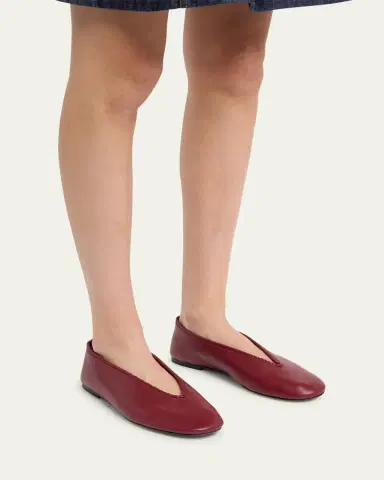 Bottega Veneta Lagoon Nappa Leather Ballerina Flats | Thumbnail 2