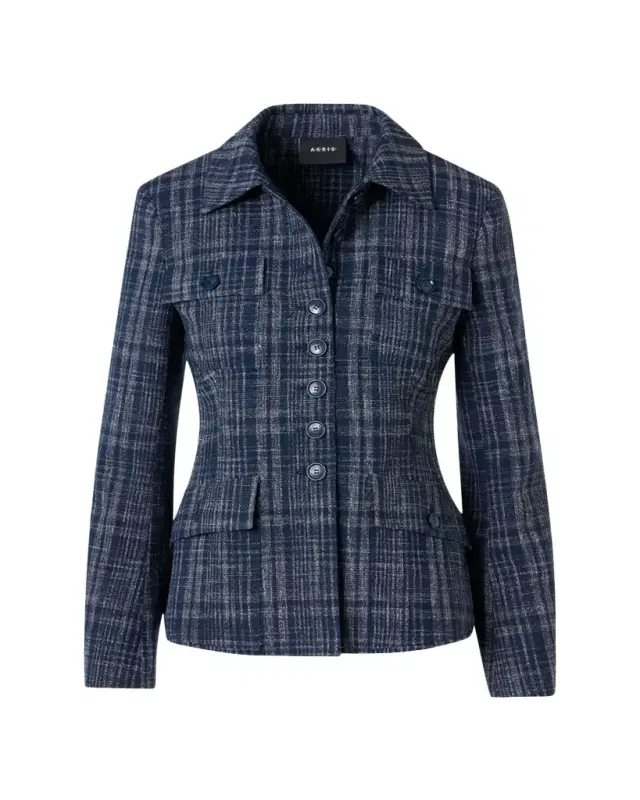Akris Delia Buttoned Tweed Jacket