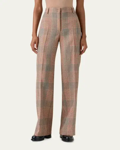 Akris punto Chiaro Glen Check Heavy Wool Twill Pants | Thumbnail 3