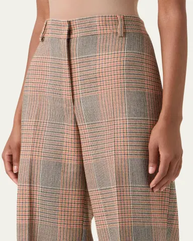 Akris punto Chiaro Glen Check Heavy Wool Twill Pants | Thumbnail 4