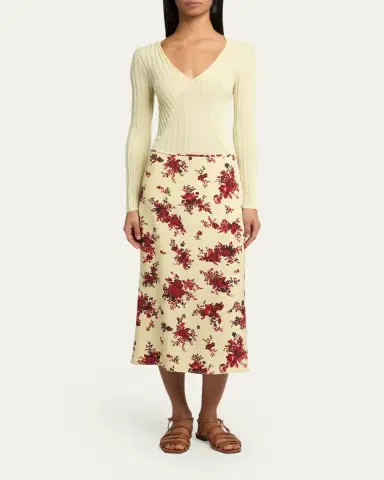 Jil Sander Cashmere-Silk V-Neck Sweater | Thumbnail 2 Jil Sander Cashmere-Silk V-Neck Sweater | Thumbnail 2