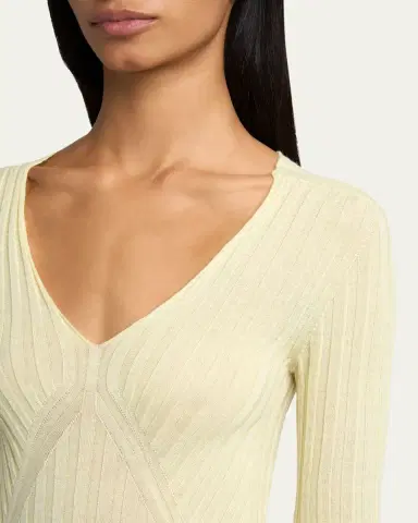 Jil Sander Cashmere-Silk V-Neck Sweater | Thumbnail 5 Jil Sander Cashmere-Silk V-Neck Sweater | Thumbnail 5