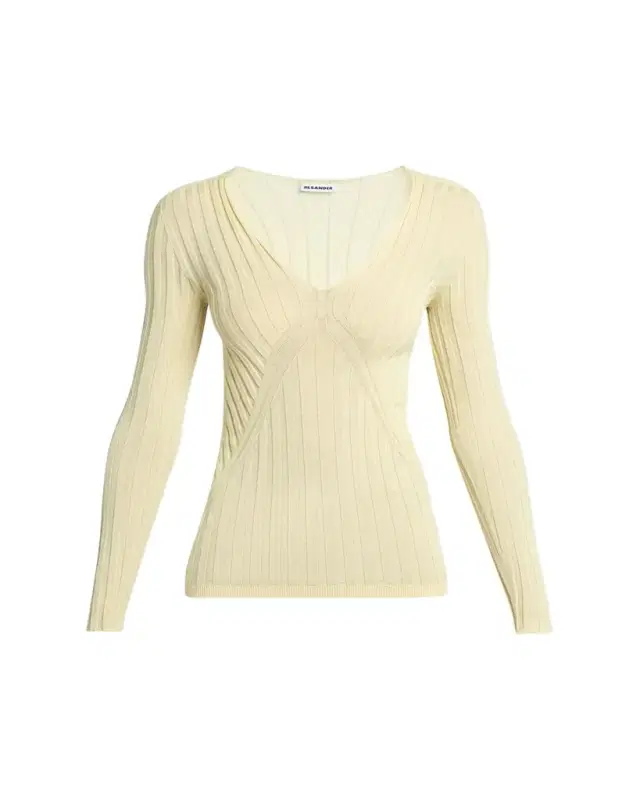 Jil Sander Cashmere-Silk V-Neck Sweater