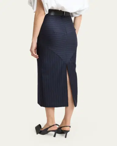 Givenchy Pinstripe Wool Pencil Midi Skirt | Thumbnail 3 Givenchy Pinstripe Wool Pencil Midi Skirt | Thumbnail 3