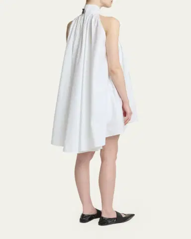 Givenchy Sleeveless Bow-Neck Pleated Poplin Mini Dress | Thumbnail 3 Givenchy Sleeveless Bow-Neck Pleated Poplin Mini Dress | Thumbnail 3