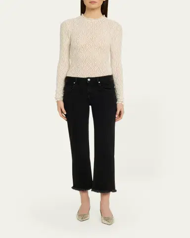 Isabel Marant Brany Stretch Lace Long-Sleeve Top | Thumbnail 2 Isabel Marant Brany Stretch Lace Long-Sleeve Top | Thumbnail 2
