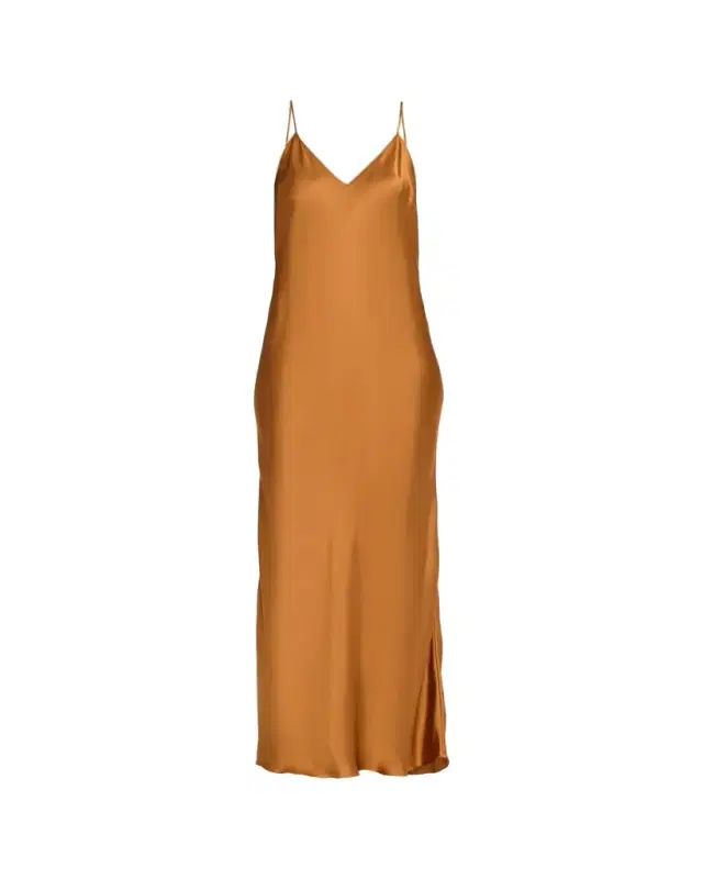 Isabel Marant Nevana Satin Backless Maxi Slip Dress