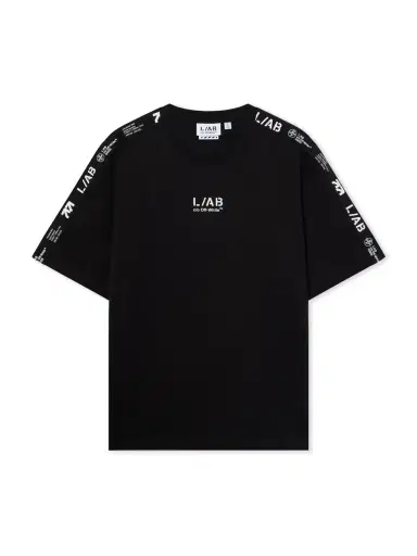 Off-White L/AB Logo Tape T-Shirt | Thumbnail 1 Off-White L/AB Logo Tape T-Shirt | Thumbnail 1