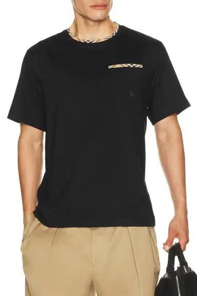 Burberry Ryan Check Piping Pocket T-Shirt | Thumbnail 1