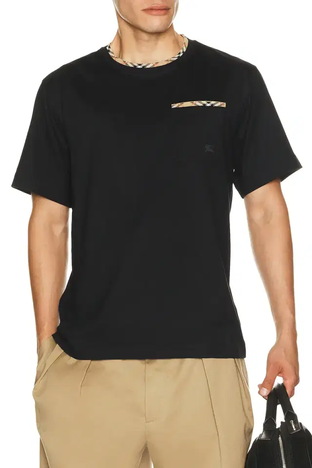 Burberry Ryan Check Piping Pocket T-Shirt