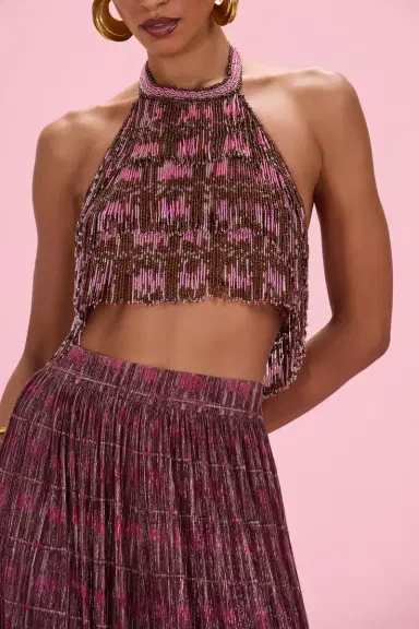 PatBo ROSE MIRAGE BEADED TOP | Thumbnail 1