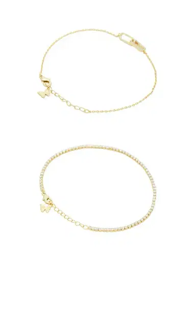 By Adina Eden Tennis & Paperclip Pave Bracelet Combo Set | Thumbnail 6 By Adina Eden Tennis & Paperclip Pave Bracelet Combo Set | Thumbnail 6