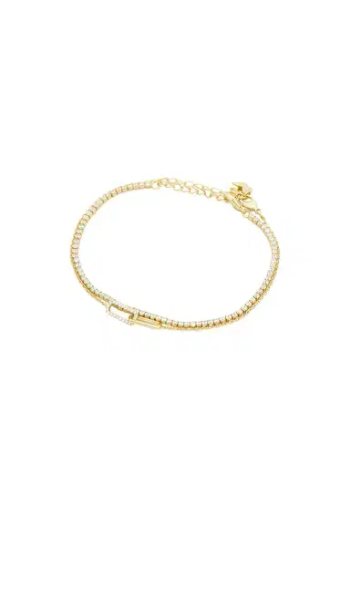 By Adina Eden Tennis & Paperclip Pave Bracelet Combo Set | Thumbnail 1 By Adina Eden Tennis & Paperclip Pave Bracelet Combo Set | Thumbnail 1