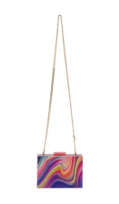 olga berg Dorothy Swirl Print Box Clutch | Thumbnail 4 olga berg Dorothy Swirl Print Box Clutch | Thumbnail 4