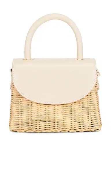 olga berg Elle Wicker Top Handle Bag | Thumbnail 1 olga berg Elle Wicker Top Handle Bag | Thumbnail 1