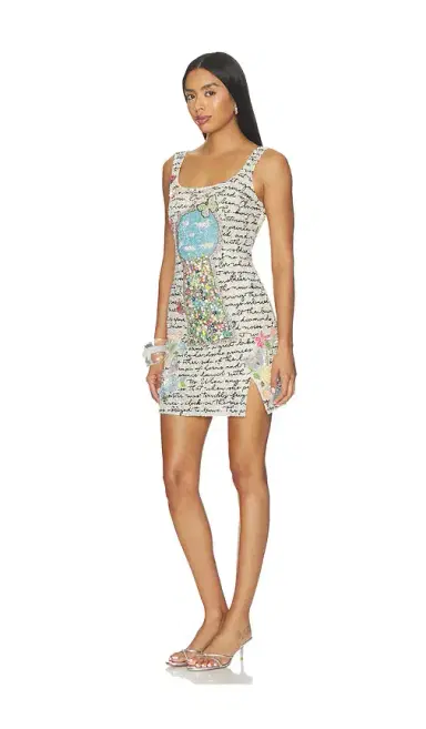 LA FUORI Aurete Enchanted Garden Mini Dress | Thumbnail 2