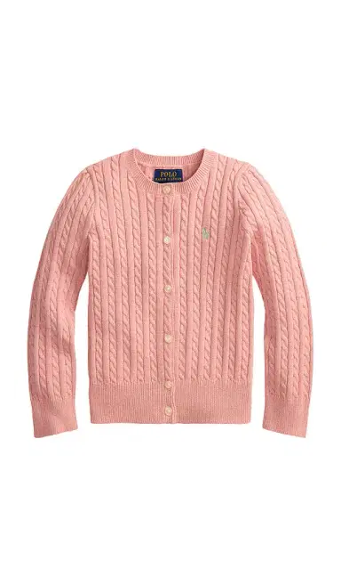 Polo Ralph Lauren Kids Cable Knit Cotton Cardigan | Thumbnail 1