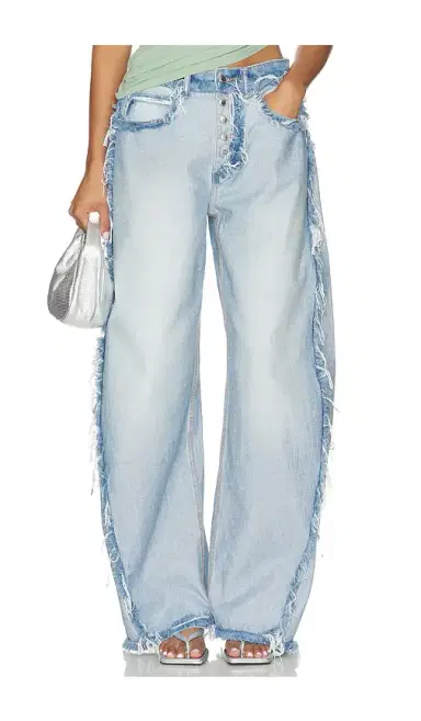 Alexander Wang Inverted Blow Up Jean With Emboss Logo | Thumbnail 1 Alexander Wang Inverted Blow Up Jean With Emboss Logo | Thumbnail 1