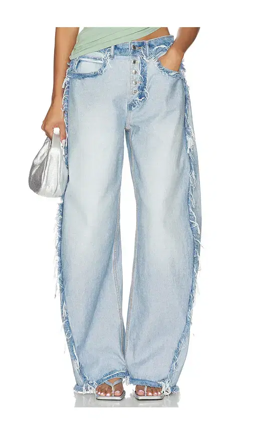 Inverted Blow Up Jean With Emboss Logo