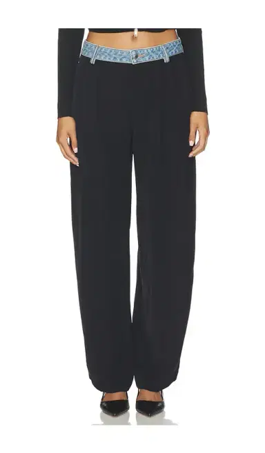 Alexander Wang Mid Rise Pant With Denim Waistband | Thumbnail 1 Alexander Wang Mid Rise Pant With Denim Waistband | Thumbnail 1