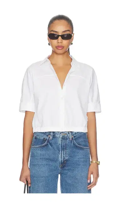 Theory Elastic Short Sleeve Shirt | Thumbnail 1 Theory Elastic Short Sleeve Shirt | Thumbnail 1