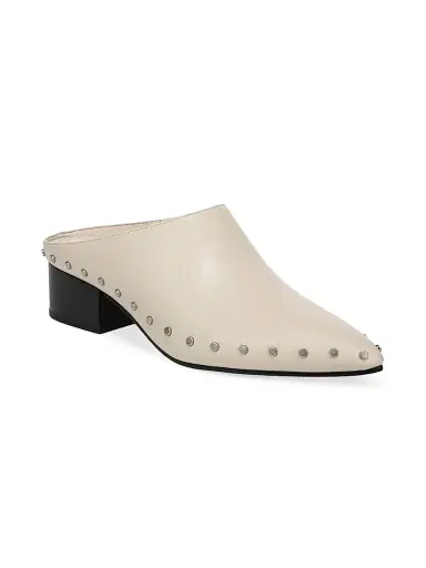 Vince Women's 38MM August Studded Leather Mules - Moonlight - Size 10 | Thumbnail 2 Vince Women's 38MM August Studded Leather Mules - Moonlight - Size 10 | Thumbnail 2