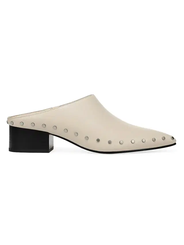 Vince Women's 38MM August Studded Leather Mules - Moonlight