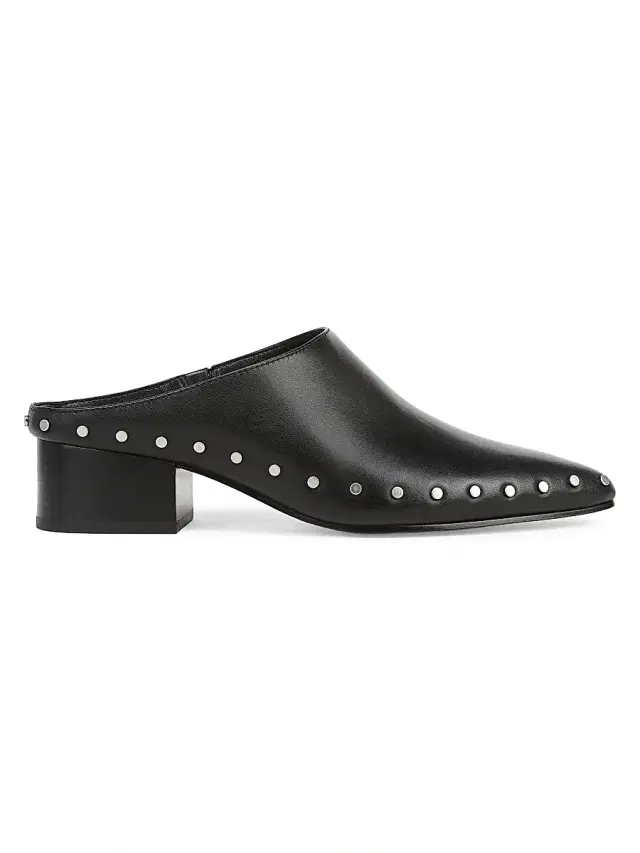 Vince Women's August 40MM Leather Clog Mules - Black