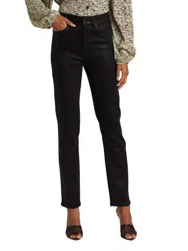 LE JEAN Women's Lara Stretch Slim-Fit Ankle Jeans - Black Coated | Thumbnail 3 LE JEAN Women's Lara Stretch Slim-Fit Ankle Jeans - Black Coated | Thumbnail 3