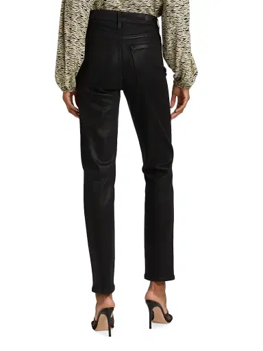 LE JEAN Women's Lara Stretch Slim-Fit Ankle Jeans - Black Coated | Thumbnail 5 LE JEAN Women's Lara Stretch Slim-Fit Ankle Jeans - Black Coated | Thumbnail 5