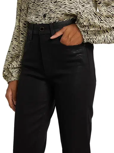 LE JEAN Women's Lara Stretch Slim-Fit Ankle Jeans - Black Coated | Thumbnail 6 LE JEAN Women's Lara Stretch Slim-Fit Ankle Jeans - Black Coated | Thumbnail 6