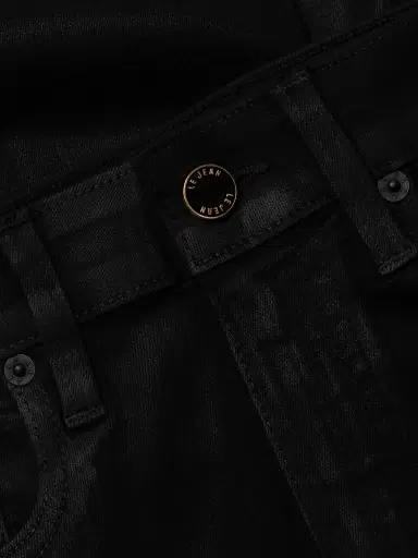 LE JEAN Women's Lara Stretch Slim-Fit Ankle Jeans - Black Coated | Thumbnail 7 LE JEAN Women's Lara Stretch Slim-Fit Ankle Jeans - Black Coated | Thumbnail 7