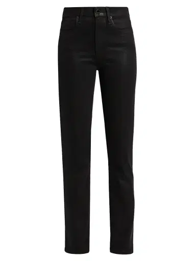 LE JEAN Women's Lara Stretch Slim-Fit Ankle Jeans - Black Coated | Thumbnail 1 LE JEAN Women's Lara Stretch Slim-Fit Ankle Jeans - Black Coated | Thumbnail 1