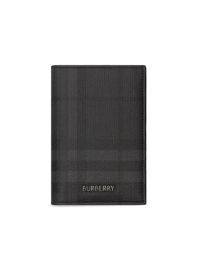Burberry MS City Check Passport Holder - Iron