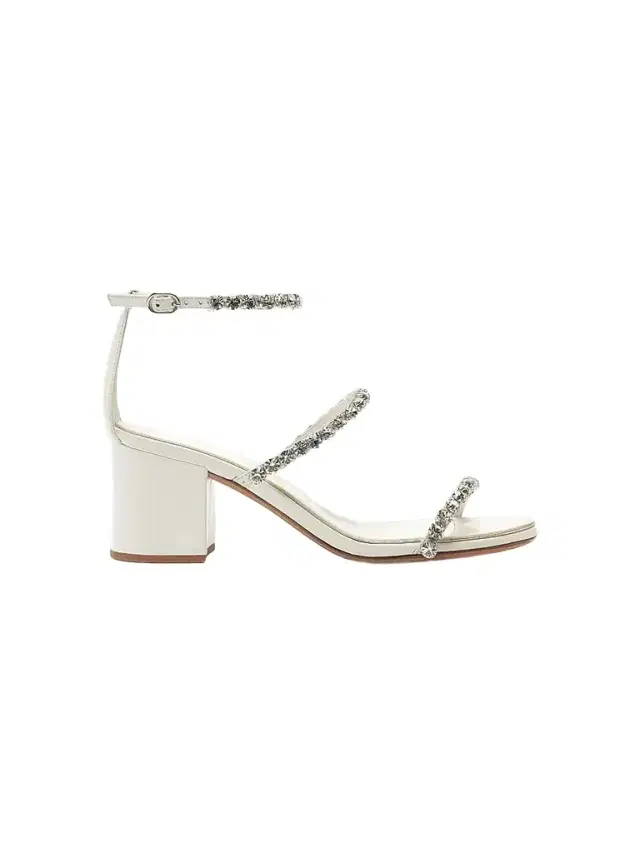 Alexandre Birman Women's Alexa Crystals Bridal 60MM Leather Sandals - White