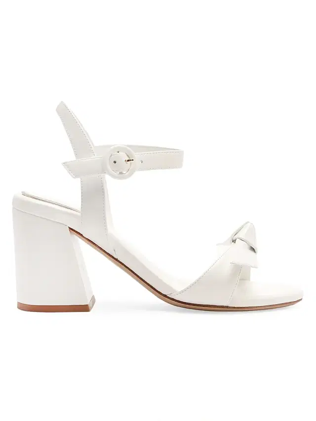 Alexandre Birman Women's Clarita 75MM Flare Bridal Sandals - Pearl White