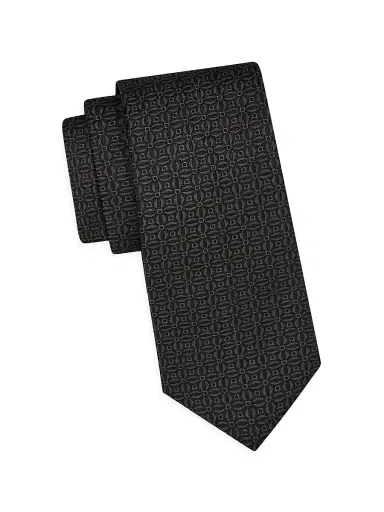Ferragamo Men's Garbo Gancini Jacquard Silk Tie | Thumbnail 1 Ferragamo Men's Garbo Gancini Jacquard Silk Tie | Thumbnail 1