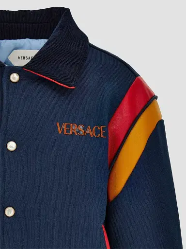 Versace Little Kid's & Kid's Blouson Fleece Jacket - Dark Navy | Thumbnail 5