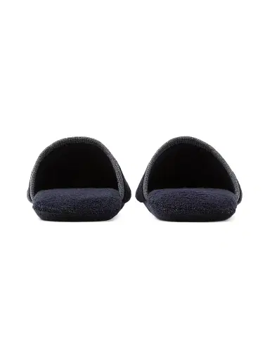 Versace Men's Jacquard Medusa Terry Cotton Bath Slippers - Blue White - Size XL | Thumbnail 2