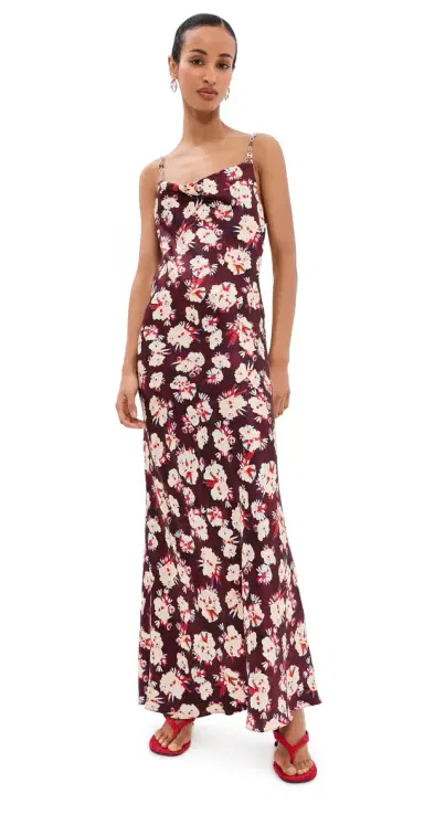 Rabanne Floral Silk Dress Flowers Trims Purple/Yel | Thumbnail 1 Rabanne Floral Silk Dress Flowers Trims Purple/Yel | Thumbnail 1