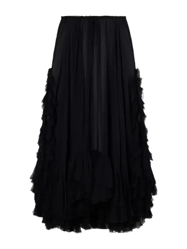 Chloé Ruffled Silk-crepon Maxi Skirt