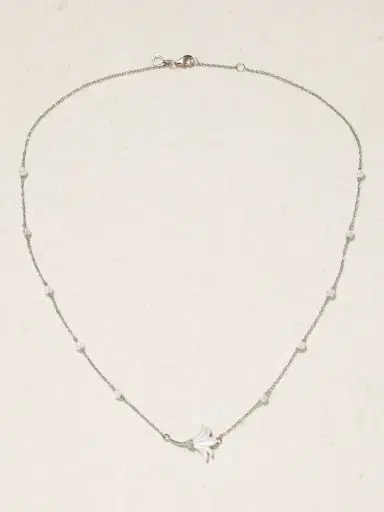L’Atelier Nawbar Psychedeliah 18-karat White Gold, Diamond And Mother-of-pearl Necklace | Thumbnail 4 L’Atelier Nawbar Psychedeliah 18-karat White Gold, Diamond And Mother-of-pearl Necklace | Thumbnail 4