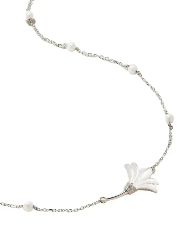 L’Atelier Nawbar Psychedeliah 18-karat White Gold, Diamond And Mother-of-pearl Necklace
