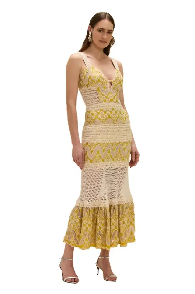 PatBo FLORA LACE MIDI DRESS
