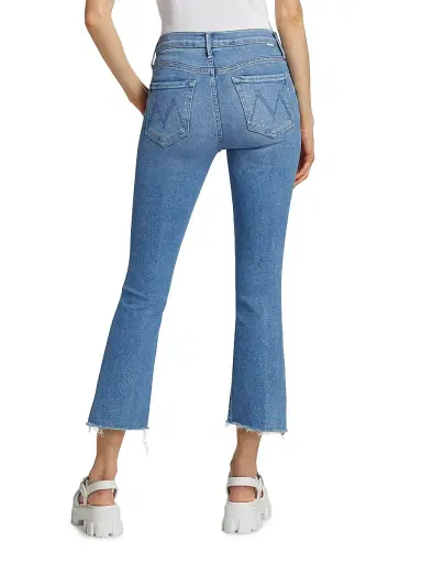 Mother Women's The Insider Crop Step Fray Jeans - Out Of The Blue | Thumbnail 5