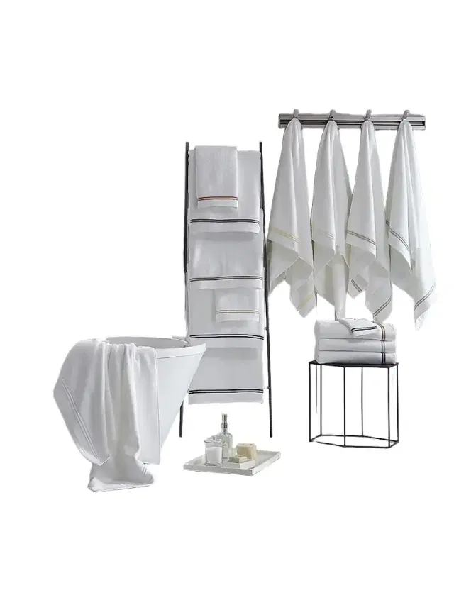 Sferra Aura Towel Collection - White Almond Bath Sheet