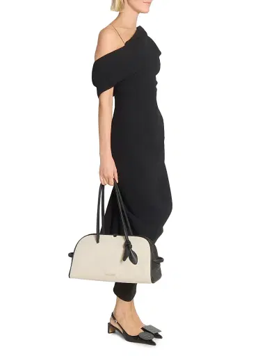 Jacquemus Women's Le Turismo Canvas Leather-Trimmed Bowler Bag | Thumbnail 2 Jacquemus Women's Le Turismo Canvas Leather-Trimmed Bowler Bag | Thumbnail 2
