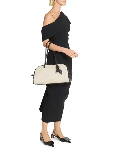 Jacquemus Women's Le Turismo Canvas Leather-Trimmed Bowler Bag | Thumbnail 3 Jacquemus Women's Le Turismo Canvas Leather-Trimmed Bowler Bag | Thumbnail 3